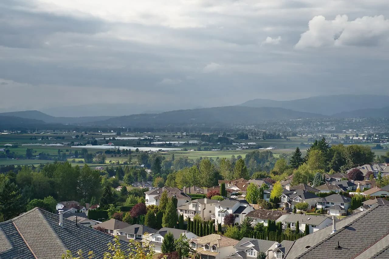 Regional Fraser Valley landscape used to illustrate Mainline service coverage